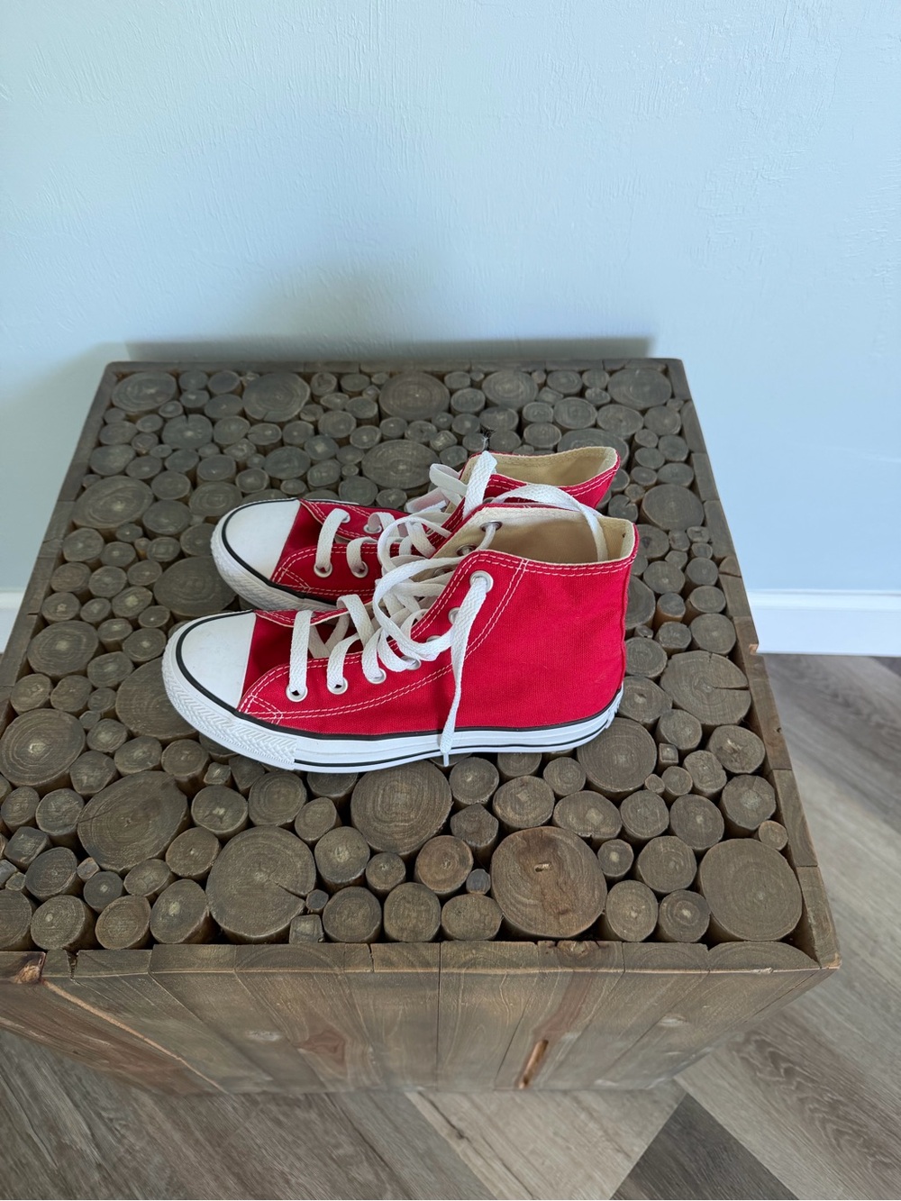 Converse Red Women’s High-Top Sneakers with White Accents